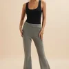 Lavish Alice Ayzel Knitted Cashmere Blend Fit & Flare Trousers In Grey Flash Sale
