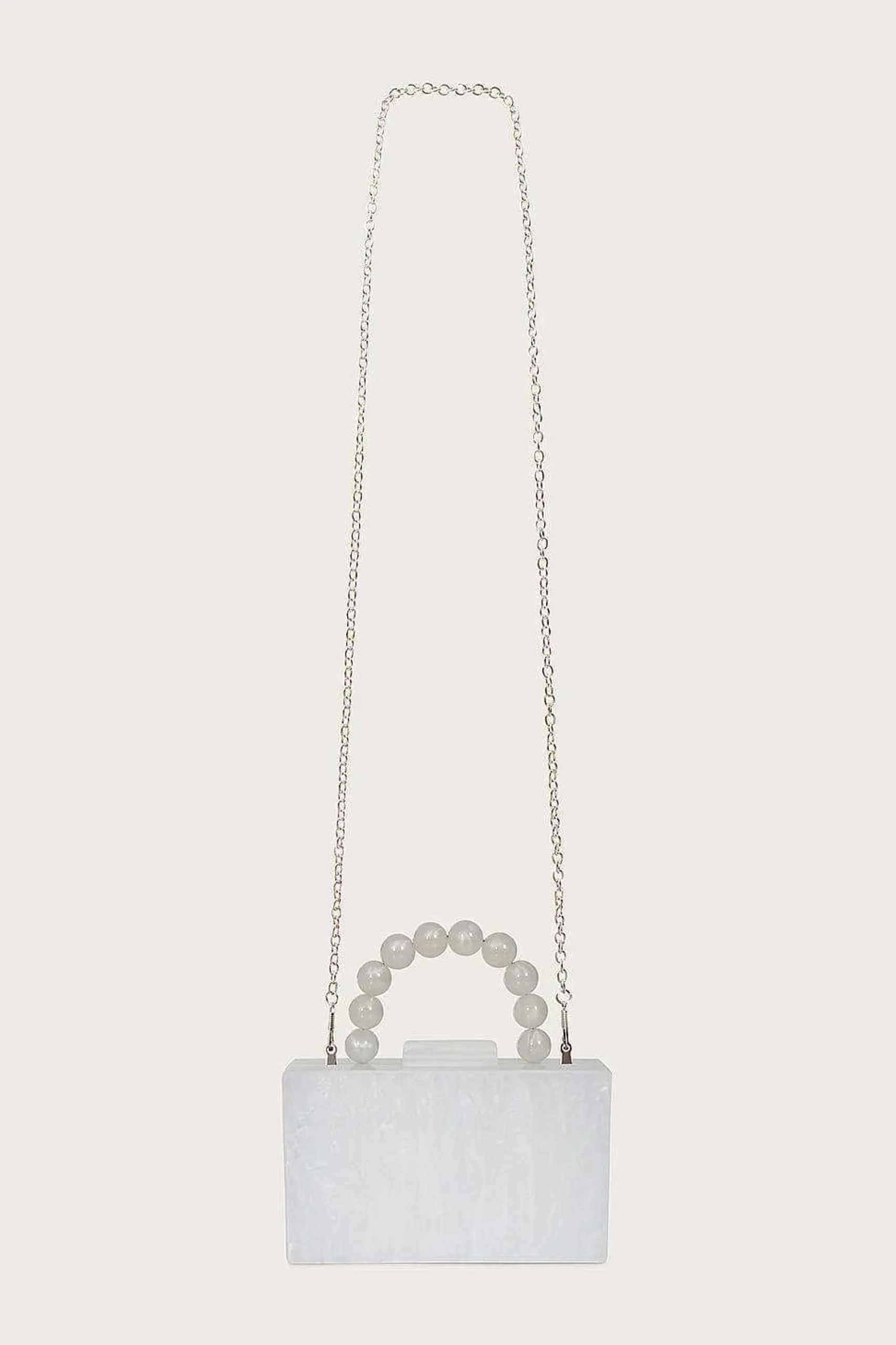 reya_bead_handle_marbled__1-1.webp Lavish Alice Reya Bead Handle Marbled Box Clutch Bag In White Best Sale