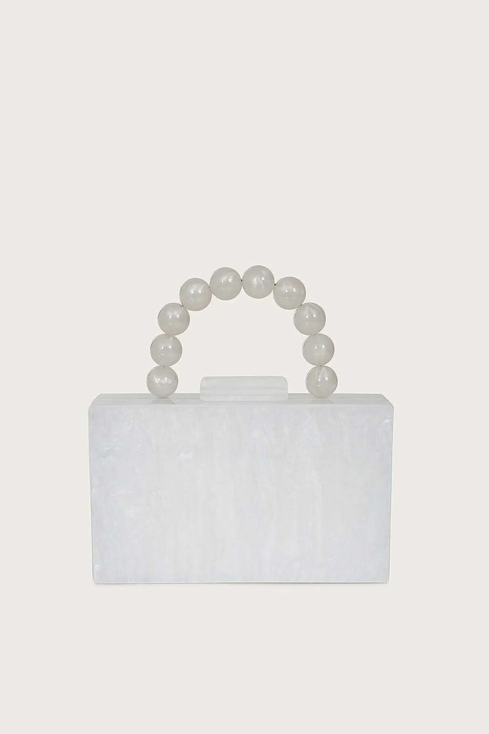 reya_bead_handle_marbled__3-1.webp Lavish Alice Reya Bead Handle Marbled Box Clutch Bag In White Best Sale
