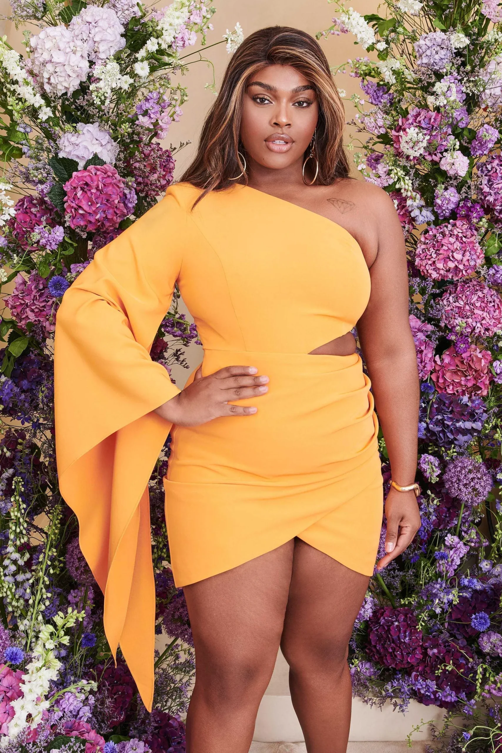 riley_curve_one_shoulder__0.webp Lavish Alice Riley Curve One Shoulder Cape Mini Dress In Mango Orange Fashion