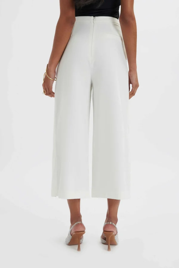 Lavish Alice Siya Wrap Culotte Trousers In White Online